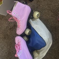 Roll In Style! Pretty Pink Skates Size 6 Like New $35