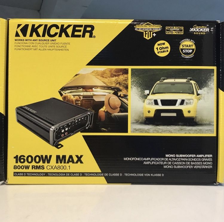 Kicker Cxa800.1 Bass Amplifier 1600 Watts Max Brand New