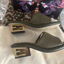 Fendi Style Green Shoes 6.5