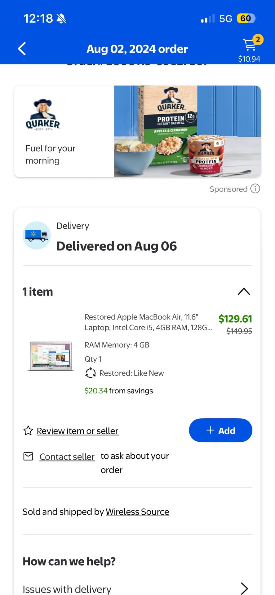 Macbook air 11.6 Laptop