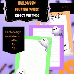 Digital Download: Journal Pages For Halloween - Ghost Friends
