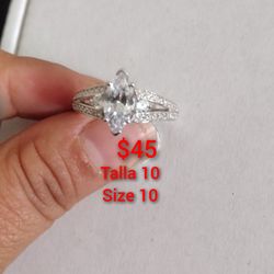 925 Sterling Silver Women's Ring/Anillos De Plata 925 Para Dama 