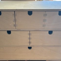IKEA Mini Storage birch plywood chest desk organizer drawers