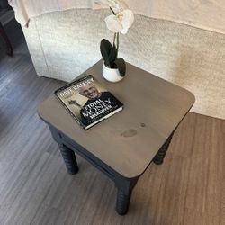 beautiful redone all wood side table 