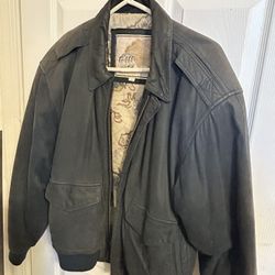 Dark Blue Mens Leather Jacket 