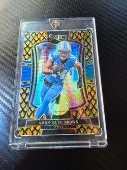 2025 Panini - Premier Level Amon-Ra St. Brown #170 Dragon Scale Prizm /10- RARE