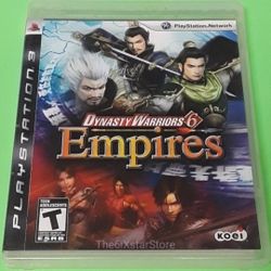 DYNASTY WARRIORS 6 PS3 Game - 2009 Playstation 3 MINT Disc Empires Action Battle