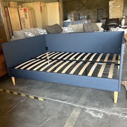 New Navy Blue Linen Full Size Daybed