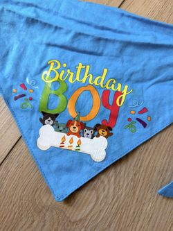 Blue Birthday Boy Dog Pet Bandana
