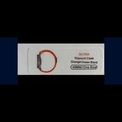 apple watch Ultra 2 49MM titanium Orange Ocean Band