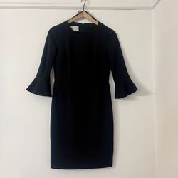 Donna Morgan Bell Sleeve Crepe Sheath Dress size 2 NWOT