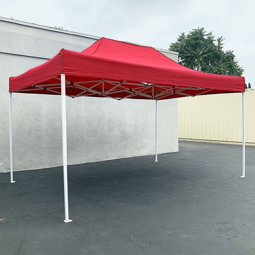 (New) $155 Large 10x15 FT Heavy Duty Popup Canopy Instant Shade Quick Open with Carry Bag