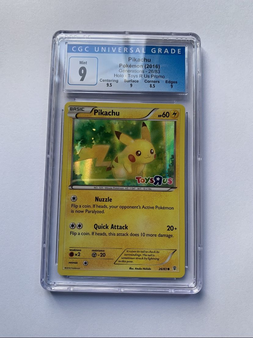 Pikachu - 26/83 - CGC 9 - Toys R Us Promo - Generations - Pokemon for Sale  in Orange, CA - OfferUp