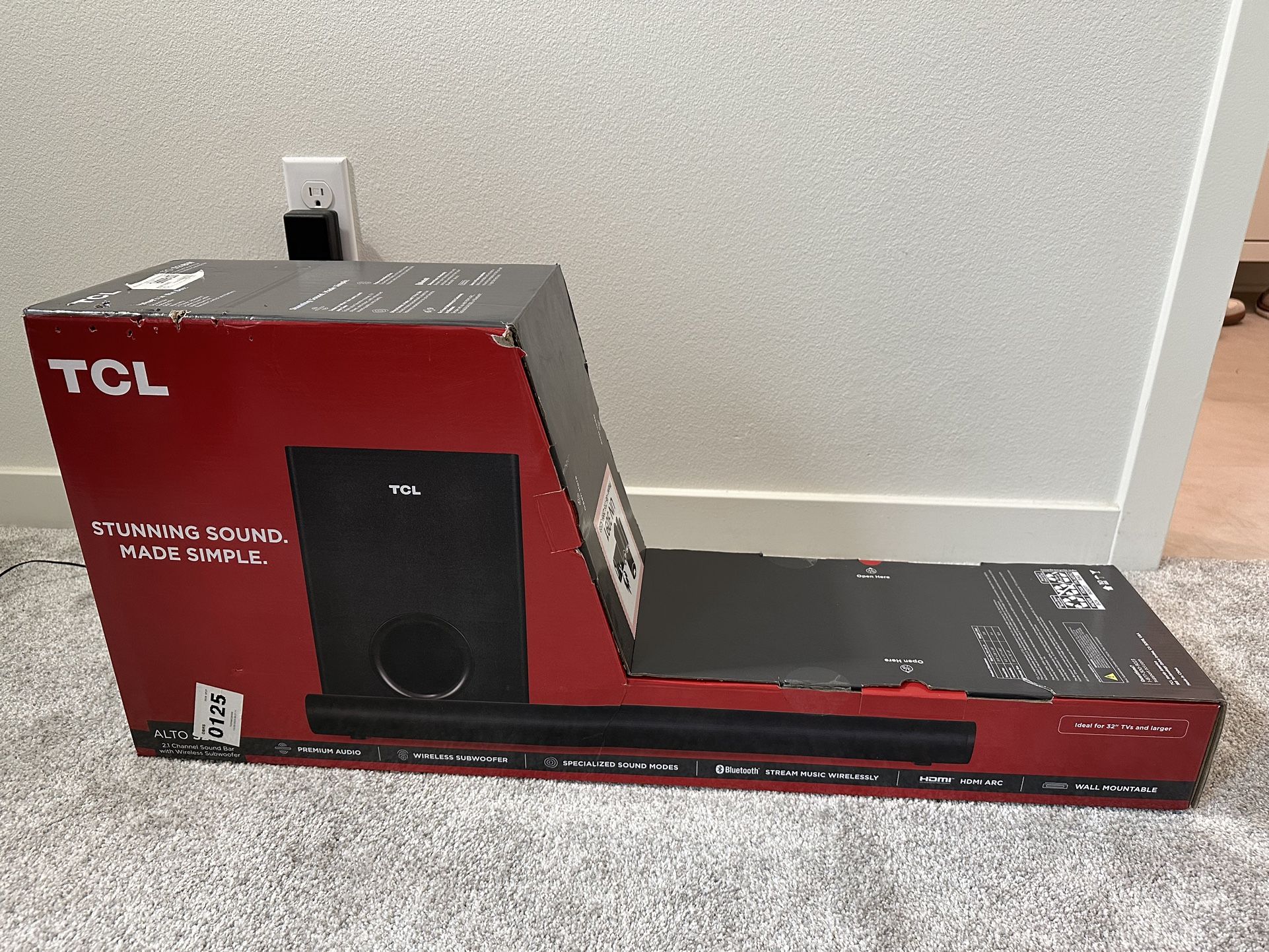 TCL Sound Bar With Wireless Subwoofer