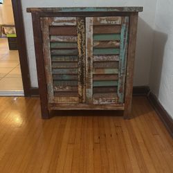 Side Table, Cupboard  275x16.5 X 30” Tall