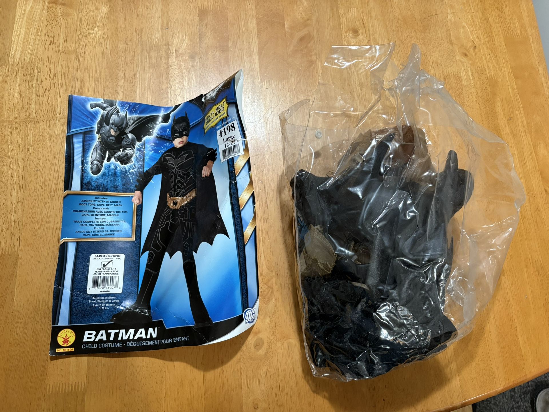 The Dark Knight Rises - Batman Child Costume - Large Size 12-14