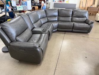 Wylder Leather Powered  Sectional Sofa