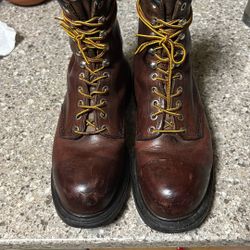 Red Wings Work.  Boots. Size 9 1/2 For Men. Steel Toe.