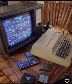 Vintage Atari Computer System w/ Games & Joystick – Working – No Monitor