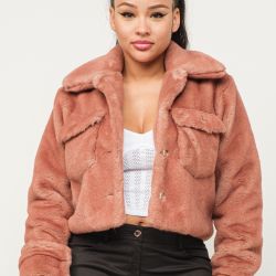 Hera Collection Women's Teddy Jacket in Warm Brown