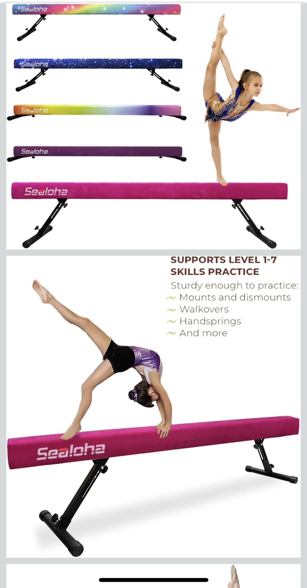 Adjustable Gymnastics Balance Beam
