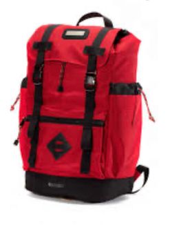 Gobi Getaway Backpack Fiery Red with Black Webbing, New