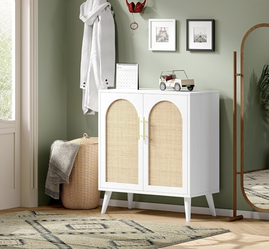 Rattan storage cabinet