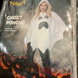 Ghost poncho with hood clothes in the dark