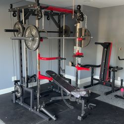 Flash F10 Smith Machine Combo New In Box Weights Barbell Bench ✅📦