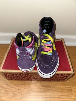 Vans Sk8-Hi Purple Tie-Dye Rainbow Laces Sneakers