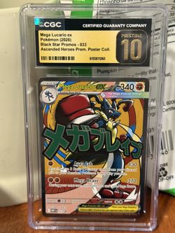 Pokemon Mega Lucario EX Black Star Promo 033 CGC Pristine 10