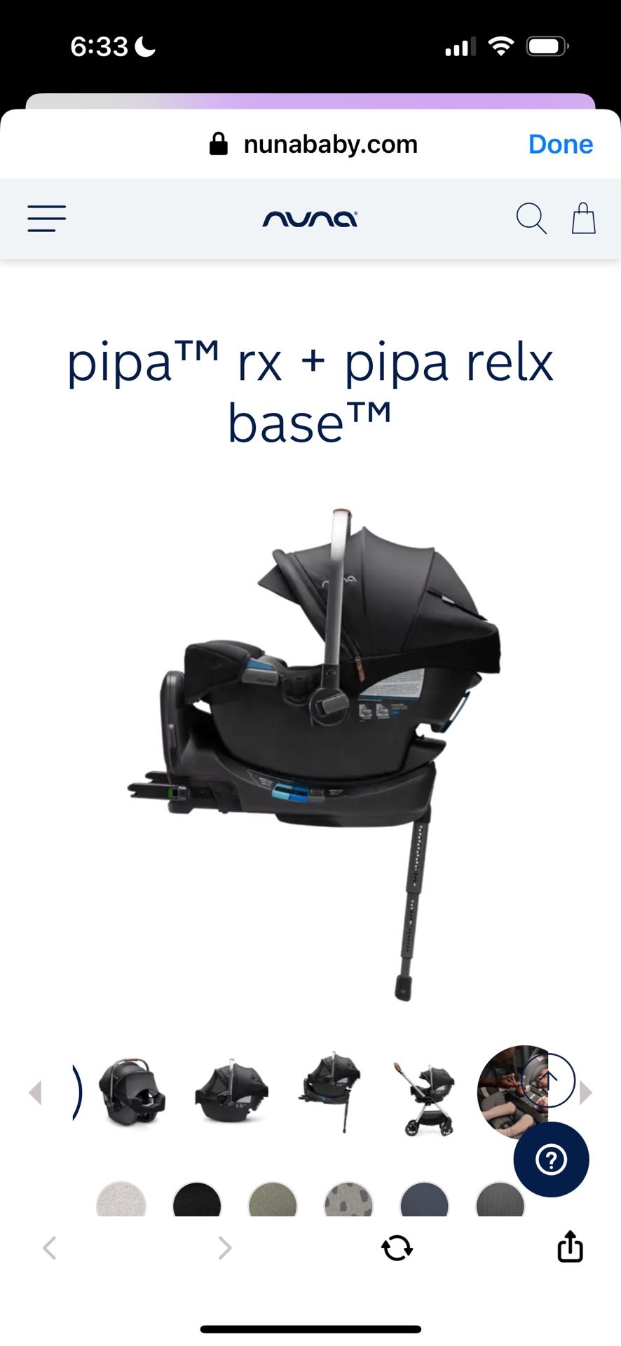 Nuna PIPA RELX Car Seat with two Bases