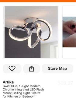 Artika Swirl LED Ceiling Light Fixture