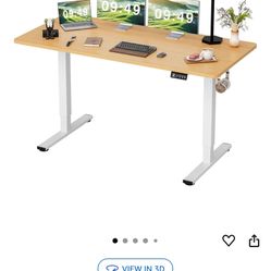 Furmax Electric Height Adjustable Standing Desk Large 63 x 24 Inches