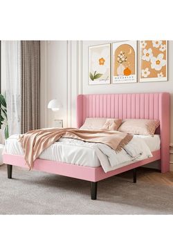 47" Headboard Full Size Pink Velvet