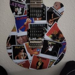 Playboy Steve Clayton - Playboy Covers Collage Graphic Guitar limited Edition!