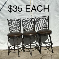 Swivel Metal Bar Stools