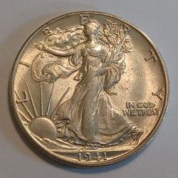 MS 1941-D Walking Liberty Half Dollar, Great Strike, Original Mint Luster