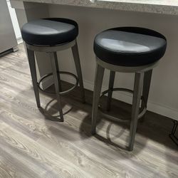 30" Swivel Linden Stool Pair