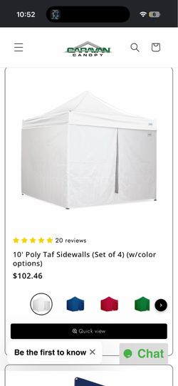 10' Poly Taf Sidewalls cobertor de toldo