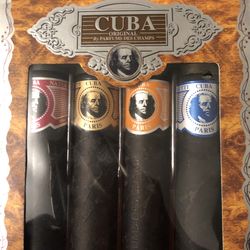 Cuba Variety By Cuba For Men. Set-4 Piece Variety spray With Cuba Gold, Blue, Red & Orange & All Are EDT spray 1.17 Ounces