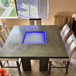 DINING ROOM WITH LED LIGHT!!!  COMEDOR CON LUZ LED !!!!