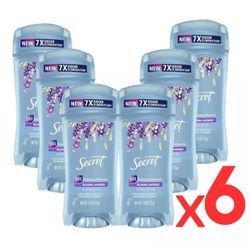 Secret Lavender Clear Gel Antiperspirant/Deodorant 2.6 Oz (6 Pack)