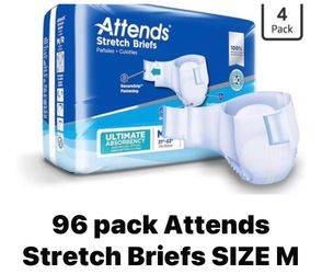 96 pack Attends Stretch Briefs SIZE M