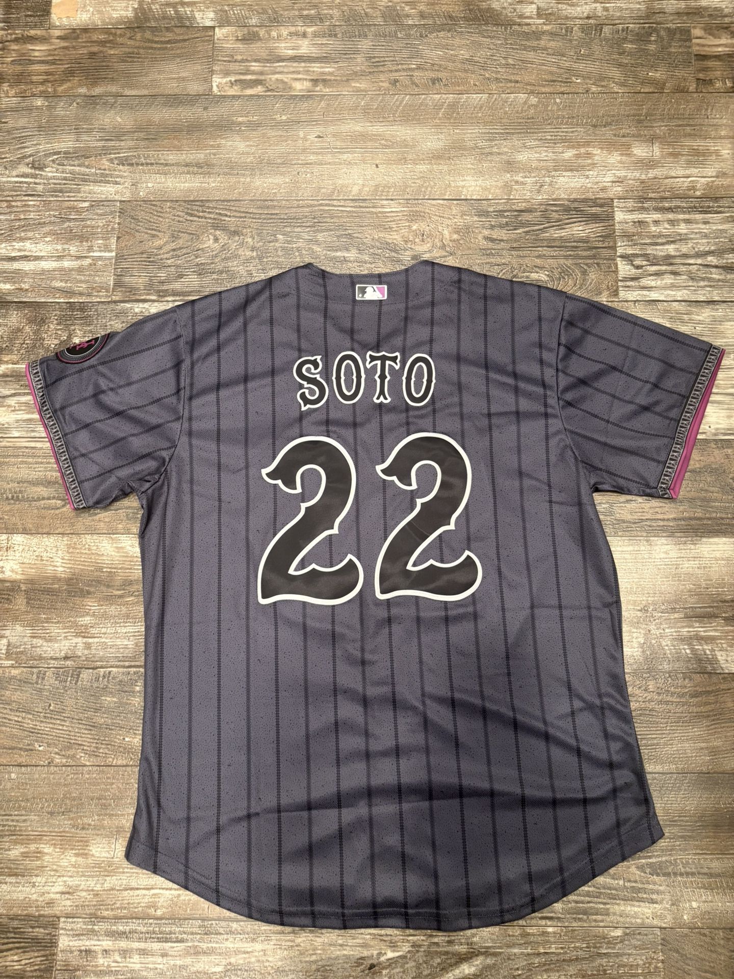 JUAN SOTO (all Sizes) gray and purple New York Mets city baseball jersey