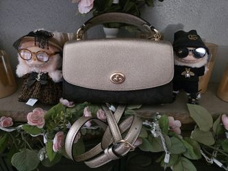 Coach Tilly Satchel 23 in Signature Canvas – Brown/Gold