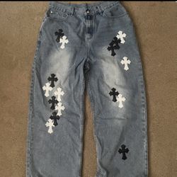 Chrome heart jeans