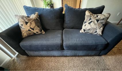Navy Blue Sleeper Sofa with Sealy Mattress