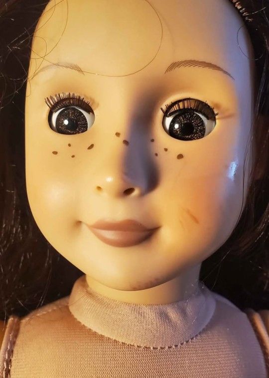 Our generation battat 18" Doll brown hair brown eyes freckles