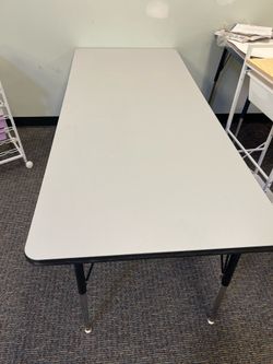 Grey classroom table